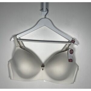 Cacique By Lane Bryant Uplift Plunge Wire Free Plus 46D Classic Ivory Bra NEW